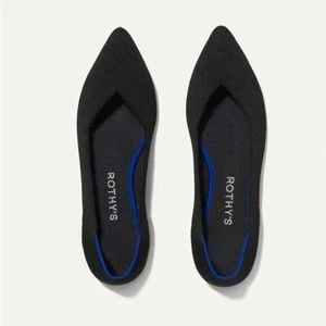 Rothy's Women Black Knit The Point Ballet Flats 9.5